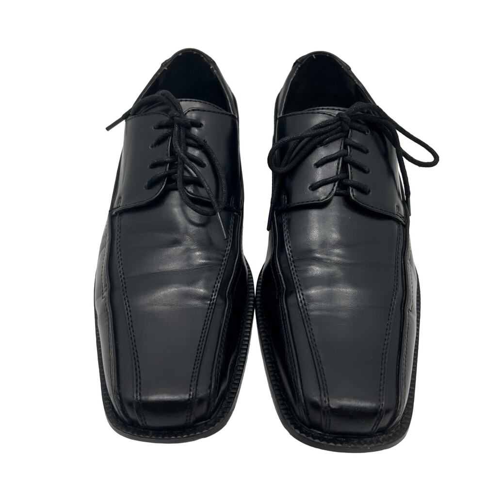 Antonio Cerrelli 5795 Black Upper Square Toe Derby Mens 8 Dress Shoes